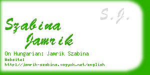 szabina jamrik business card